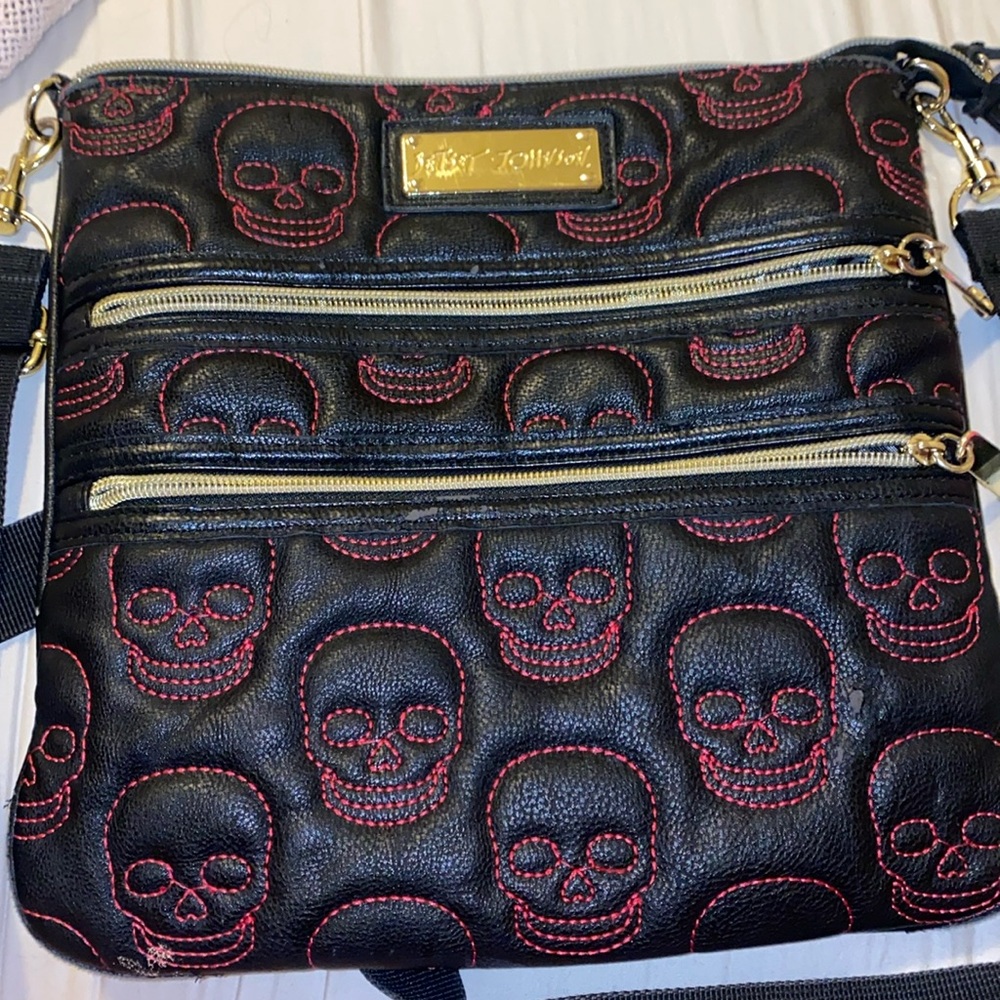 Leather Skull Betsey Johnson Crossbody
